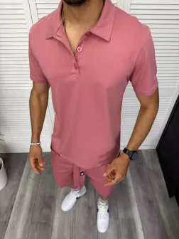 Trening barbati cream pantaloni + tricou 13297 D2-2.1